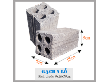 GẠCH KHÔNG NUNG 4 LỖ